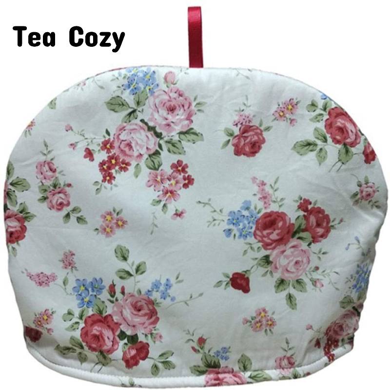 100% Cotton Tea Cozy Printed Tea Cover Keep Warm Teapot Dust Cover Insulated Kettle Cover Breakfast Warmer Home Decorative