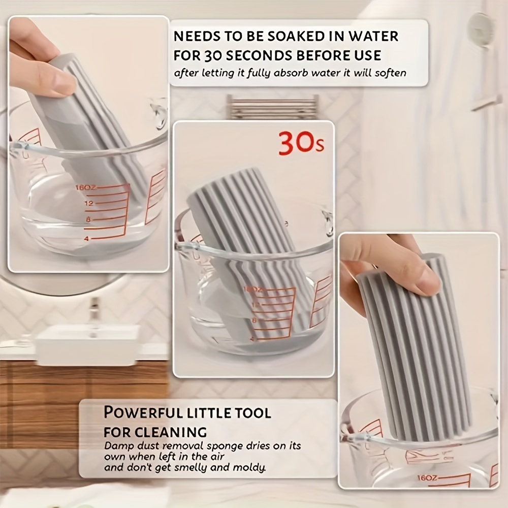Esponja de plumero de limpieza húmeda, cepillo de limpieza portátil, herramienta de limpieza para limpiar persianas, rejillas de ventilación de vidrio, radiadores, espejos y ventanas, 5 uds.