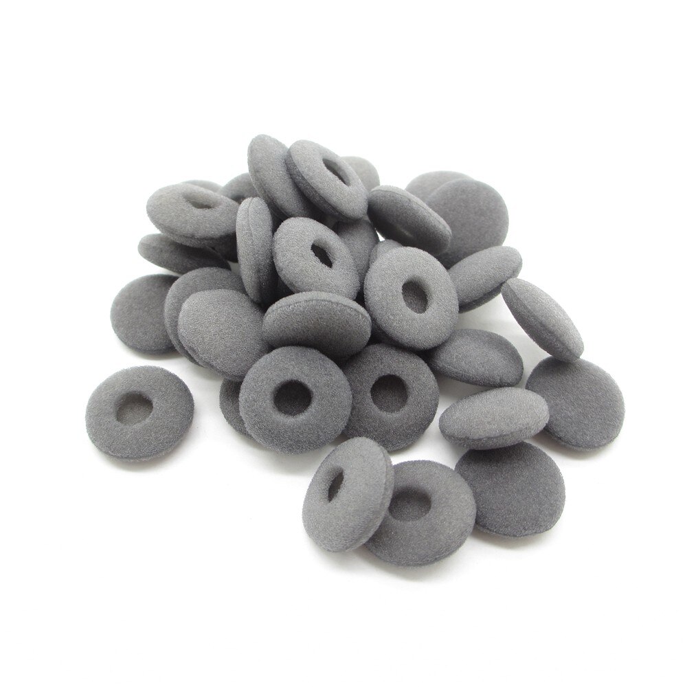 20 Pcs Hoofdtelefoon Spons Cover Memory Foam Oortelefoon Oordopjes Katoen Spons Headset Oorbeschermers Voor Platte Kop Earphpne: Grey