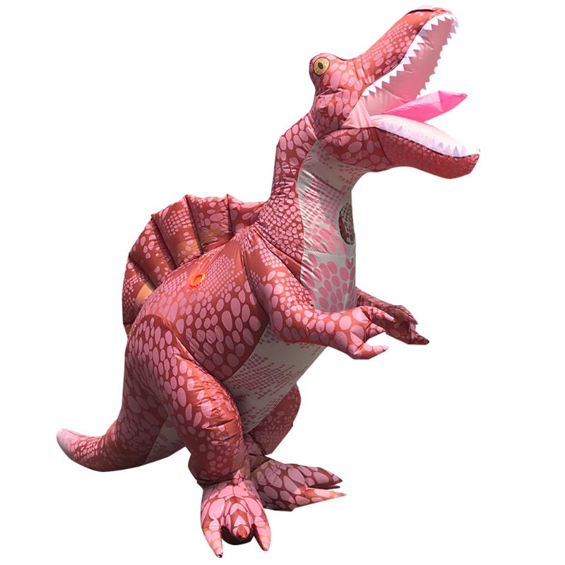 Roze opblaasbare dinosauruspakken voor volwassenen, halloween cosplay-kostuum, dxad: Default Title