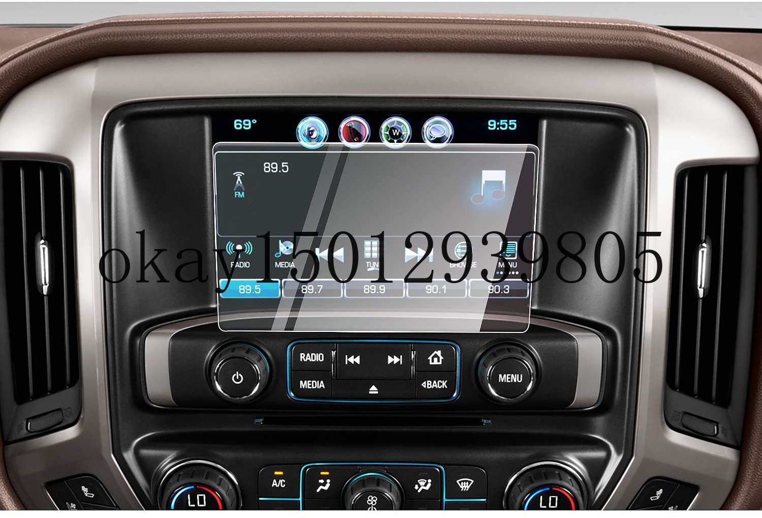 Voor Chevrolet Silverado 1500HD 2500HD 3500HD Mylink Auto Navigatie Touch Screen Protector, helder Gehard Glas (8 Inch)