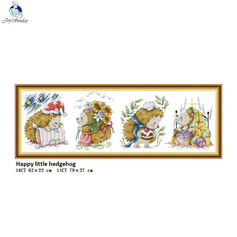 Geluksvogeltje, geteld, gedrukt op stof, dmc 14ct kruissteekpakketten, borduurpakketten 11ct woonaccessoires