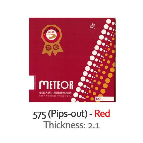 METEOR 575 Short Pips with Sponge Meteor Table Tennis Rubber Pip-out Ping Pong Sponge: Red T2.1