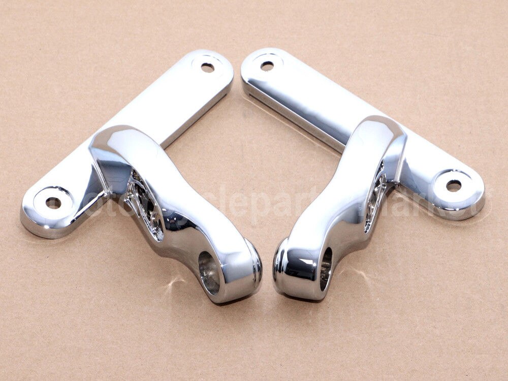 Chrome Auxiliary Lighting Brackets Kits For Harley Touring Street Glide Road King FLHX FLHR 1996 Models