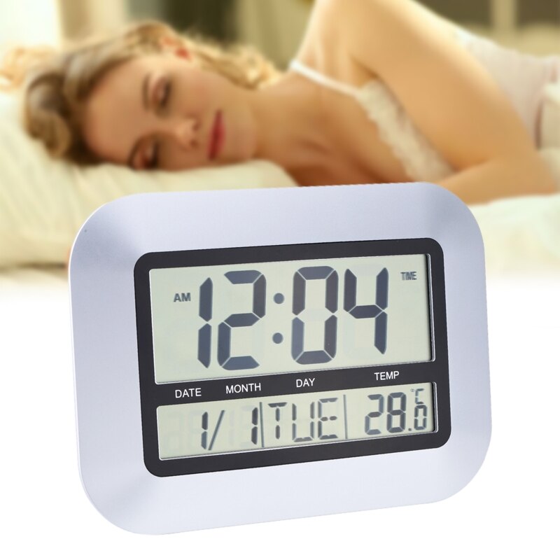 Electronic Perpetual Calendar Alarm Clock Temperature Digital Display Hanging Multifunction Table Clock Wake Up Timing