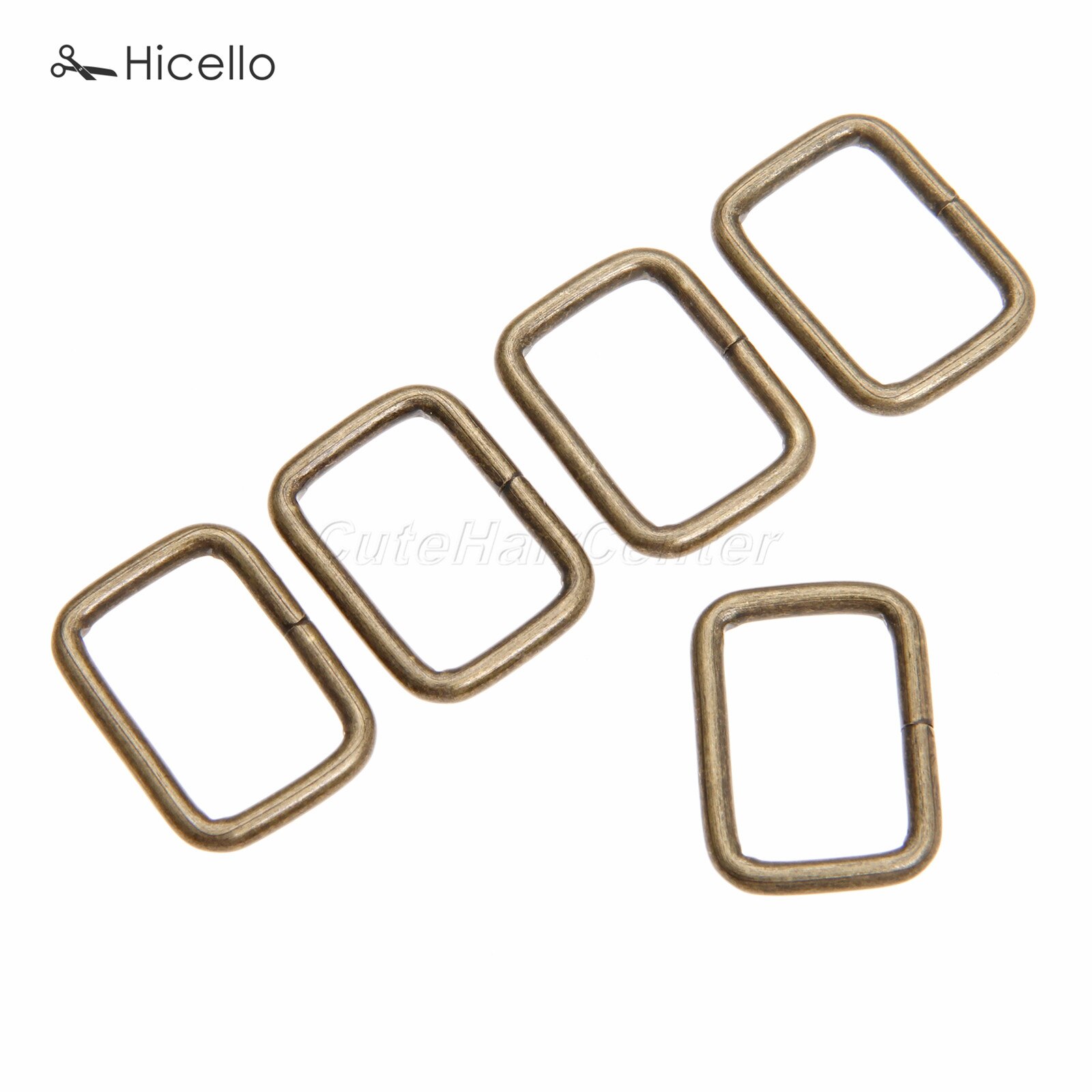20Pcs/lot Metal square ring buckles Garment Belt DIY Needlework Luggage Sewing handmade Bag purse buttons Bronze Silver Hicello: Bronze 20cm 13cm