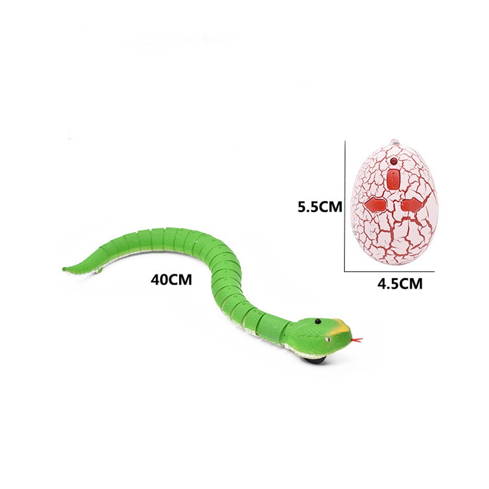 Afstandsbediening Speelgoed Kids Rc Snake Oplaadbare Afstandsbediening Infrarood Snake Met Interessante Ei Radio Control Speelgoed Voor Kinderen Volwassen: Green