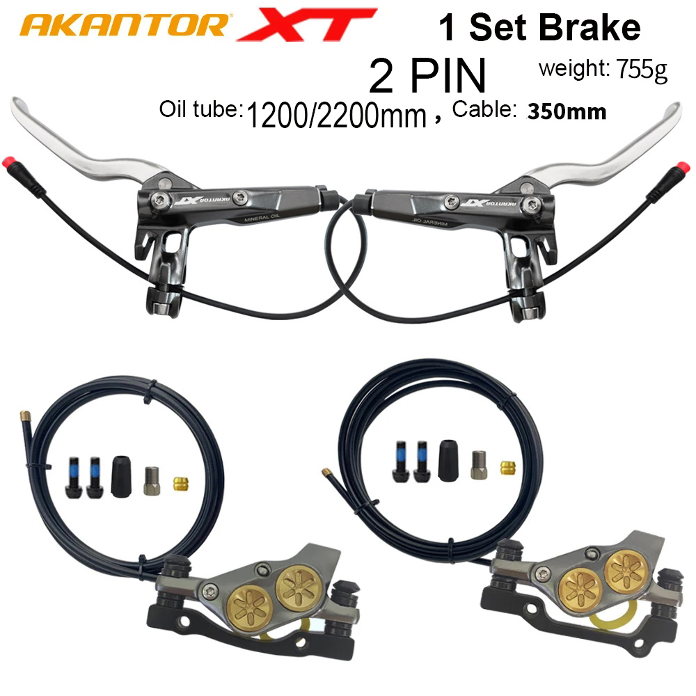 Bicicleta eléctrica plegable XT, freno de disco hidráulico de 4 pistones, frenos de presión de aceite, 950/1850mm, cuatro pistones ultraligeros