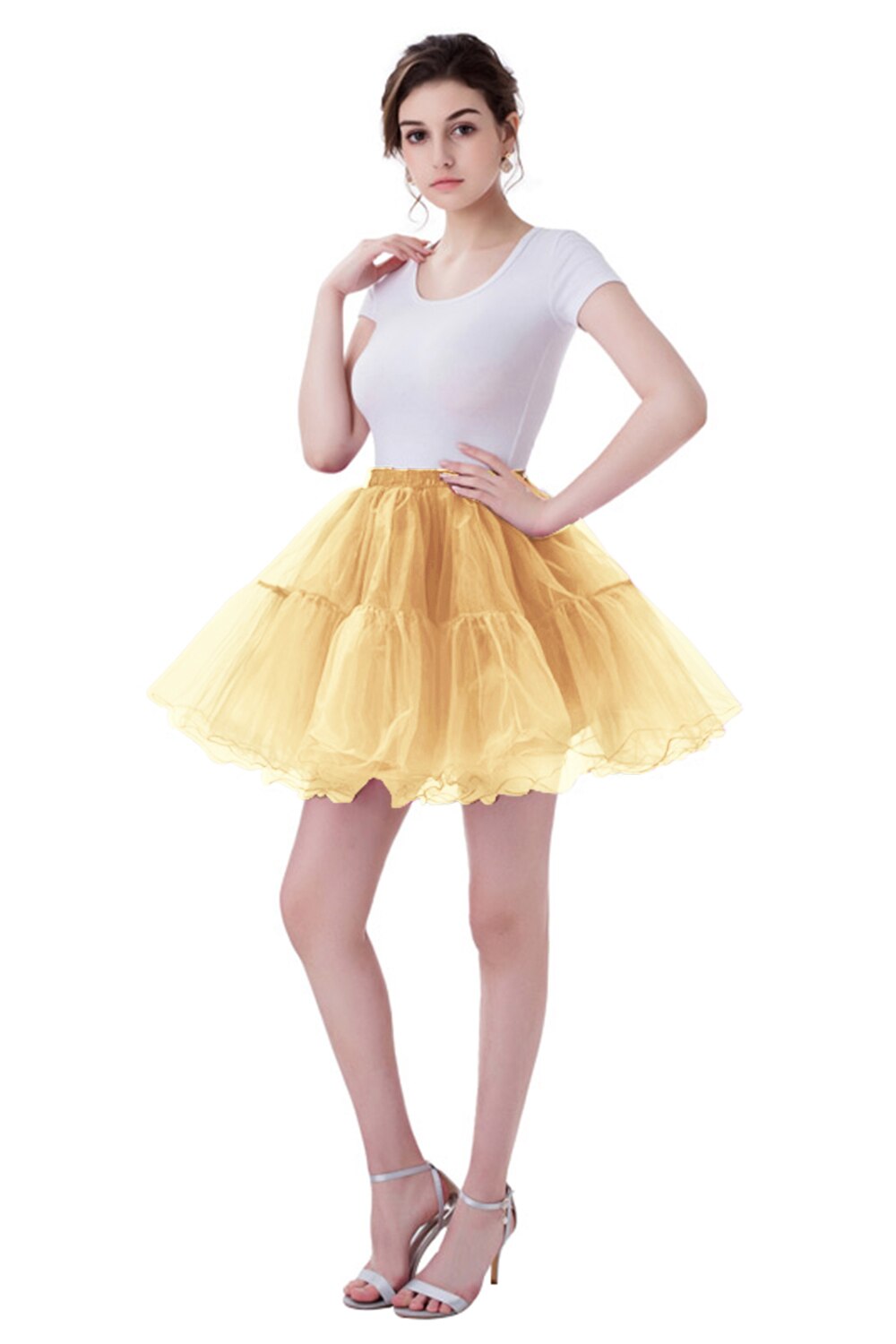 Jupon court Tutu en Tulle pour femmes, jupe-sous-jupe en maille plissée, robes de danse de Ballet, , en Stock