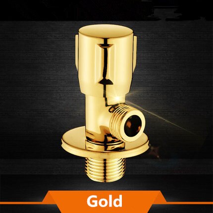Filling Valves Copper Angle Valves 1/2"Male x 1/2" Male Bathroom Bidet Valve Bathroom Accessories Gold/Rose gold/Chrome Finished: gold
