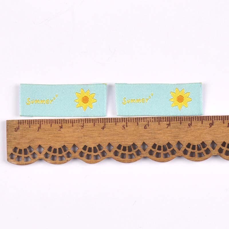 Étiquettes colorées de dessin animé mignon, 1.5x4cm, accessoires de couture pour vêtements faits à la main, étiquettes de sacs de soins pour enfants, artisanat de bricolage, 50 pièces: 3