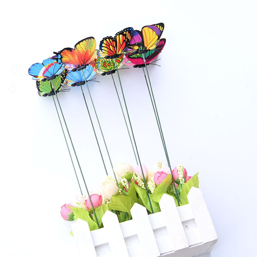 25 stks/partij Kunstmatige Vlinder Tuin Decoratie Simulatie Vlinder Tuin Plant Gazon Decoratie Vlinder Willekeurige Kleur K20