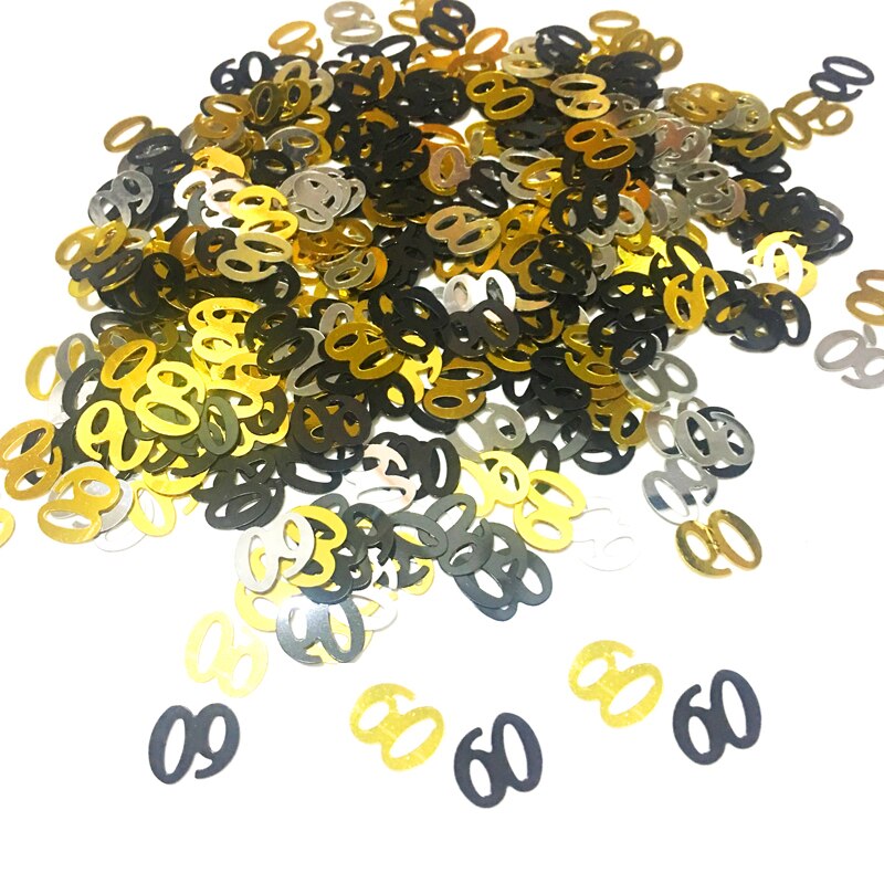 Glitter Confetti Number 30 40 50 60 Happy Birthday Confetti for 30th 40th 50th 60th Birthday Anniversary Party Table Decoration
