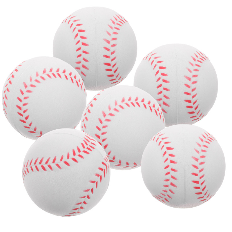 12pcs PU Baseball Soft Sponge Ball Toy Outdoor Sport Practice Trainning Base Ball Kids Decompression Indoor Outdoor Toy Ball