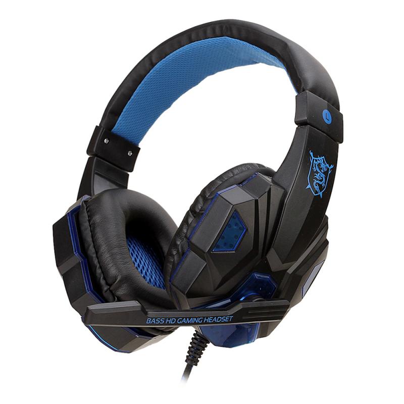 Gaming Headsets LED Light Big Headphones With Mic Stereo Earphones Deep Bass For PC Computer Gamer Laptop PS4 X-BOX