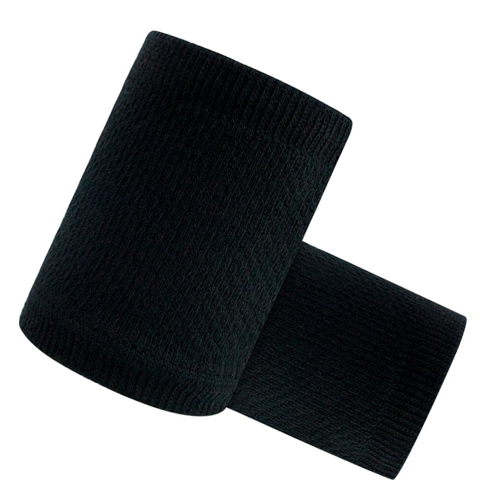 1 Pair Sports Protective Wristband Exercise Wrist Brace Soft Wrist Cuff Breathable Wrist Support (Black)