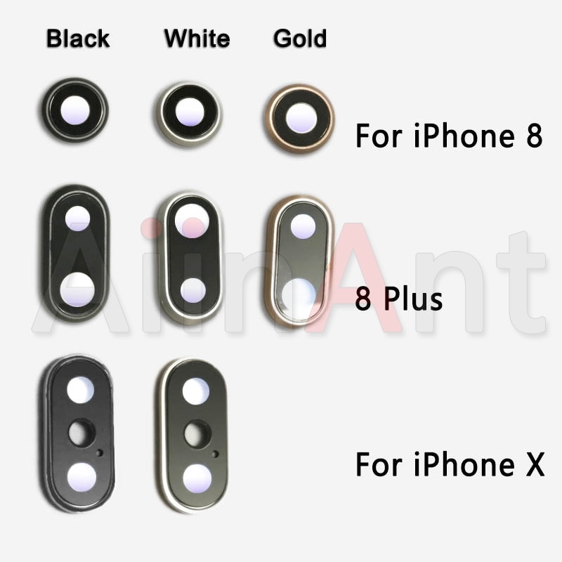 Sapphire Crystal Back Rear Camera Glass Ring For iPhone 7 8 Plus Original Camera Lens Ring Cover Replacement Repair Parts