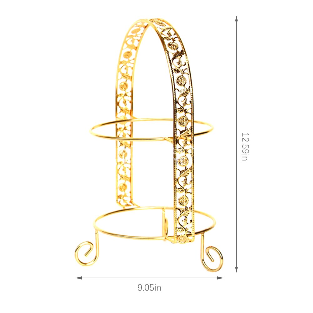 Double Layer Metal Cake Stand Arch-Shaped Display Cake Tray Rack Fruit Cupcake Stand Decorations Dessert Pedestal Wedding Party