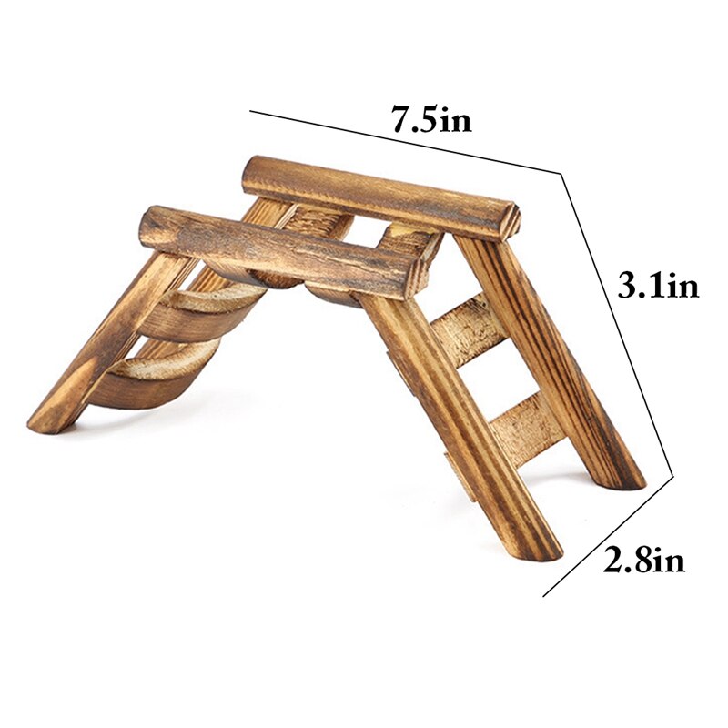 Puente de escalada para mascotas, escalera para hámster, ratón, pájaro, puente para hámster, juguetes para mascotas, colgante de madera, jaula para animales pequeños, accesorios