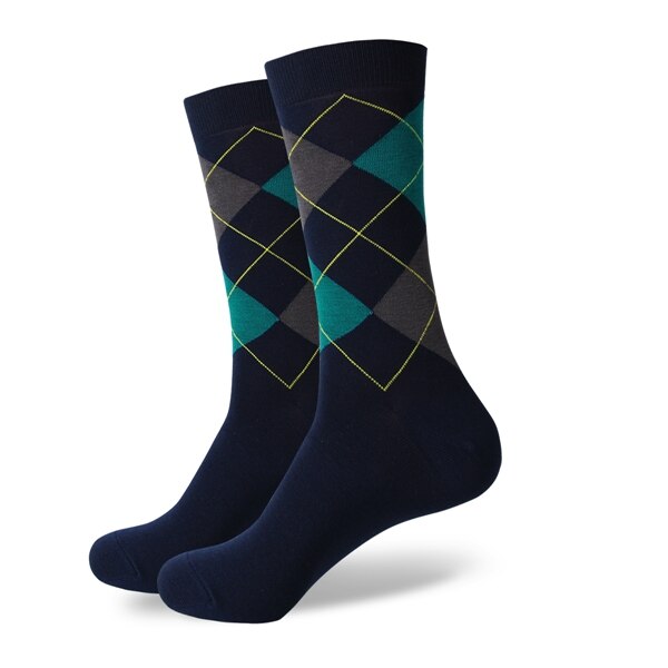 Spiel-hoch Bunte ARGYLE SOCKE spaß herren Baumwolle Socken Hochzeit Socken Freies uns größe (7,5-12): 414
