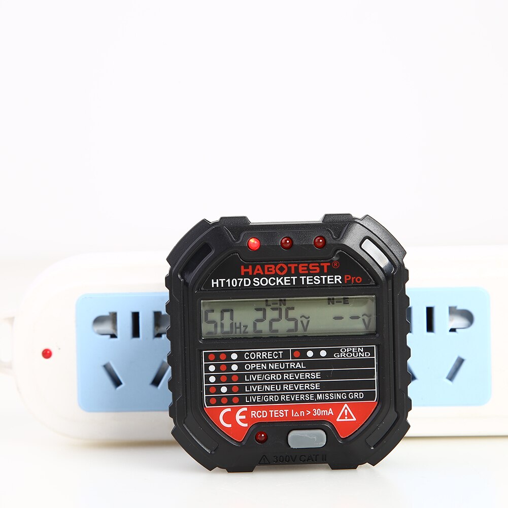 Elektrische Fault Checker Circuit Lijn Plug Socket Voltage Outlet Tester Finder Geavanceerde Circuit Lijn Muur Plug Finder