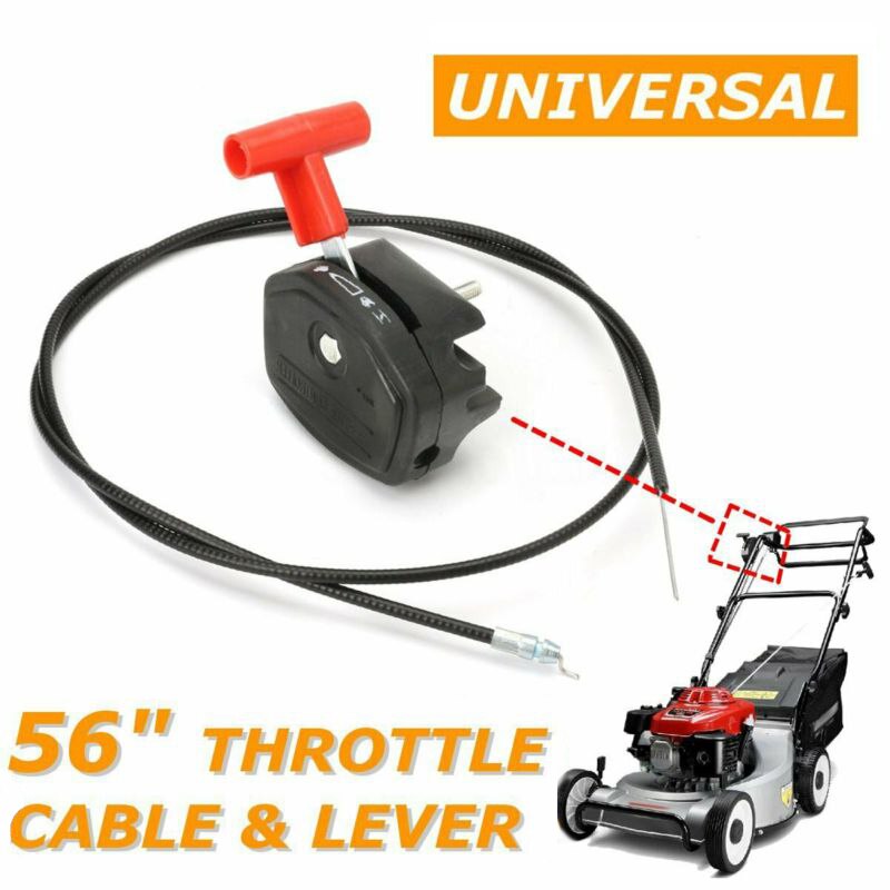 142Cm 56 Inch Lichtmetalen Choke Grasmaaier Gaskabel Schakelaar Hendel Handvat Kit Voor Grasmaaier Tuingereedschap