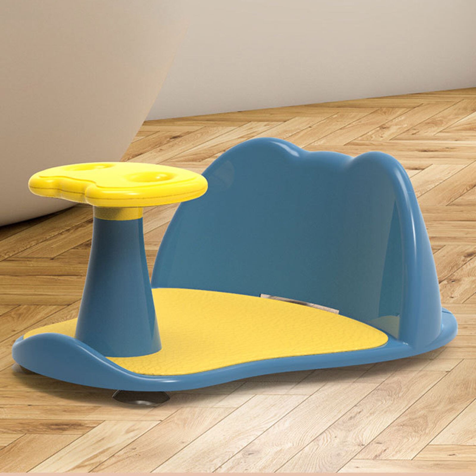 Baby Bath Seat with Non-Slip Soft Mat Bath Stool for Toddlers from Birth until Sitting up Sit-up Bathing in The Sink Bathtub