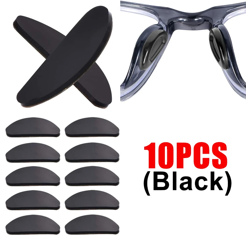 Almofadas de nariz de óculos de silicone invisível antiderrapante almofadas de nariz macias auto adesivo suporte de nariz almofadas adesivas acessórios de óculos: Branco