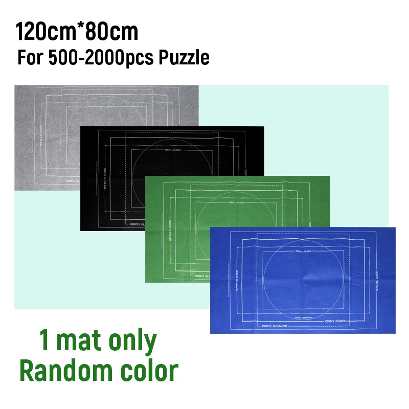 Puzzles Board Jigsaw Mat Set Felt Play Mat Puzzle Storage Accessories Roll Up Blanket with Guide Line Puzzle Mats for Adult Kids: 2000pcs 1 mat only