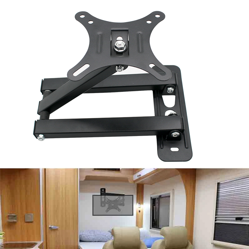 Colgador de TV plegable para interiores RV, soporte para Monitor de 14-42 pulgadas, elevador de techo para coche, cocina ajustable, comedor, caravana, habitación, soporte para TV