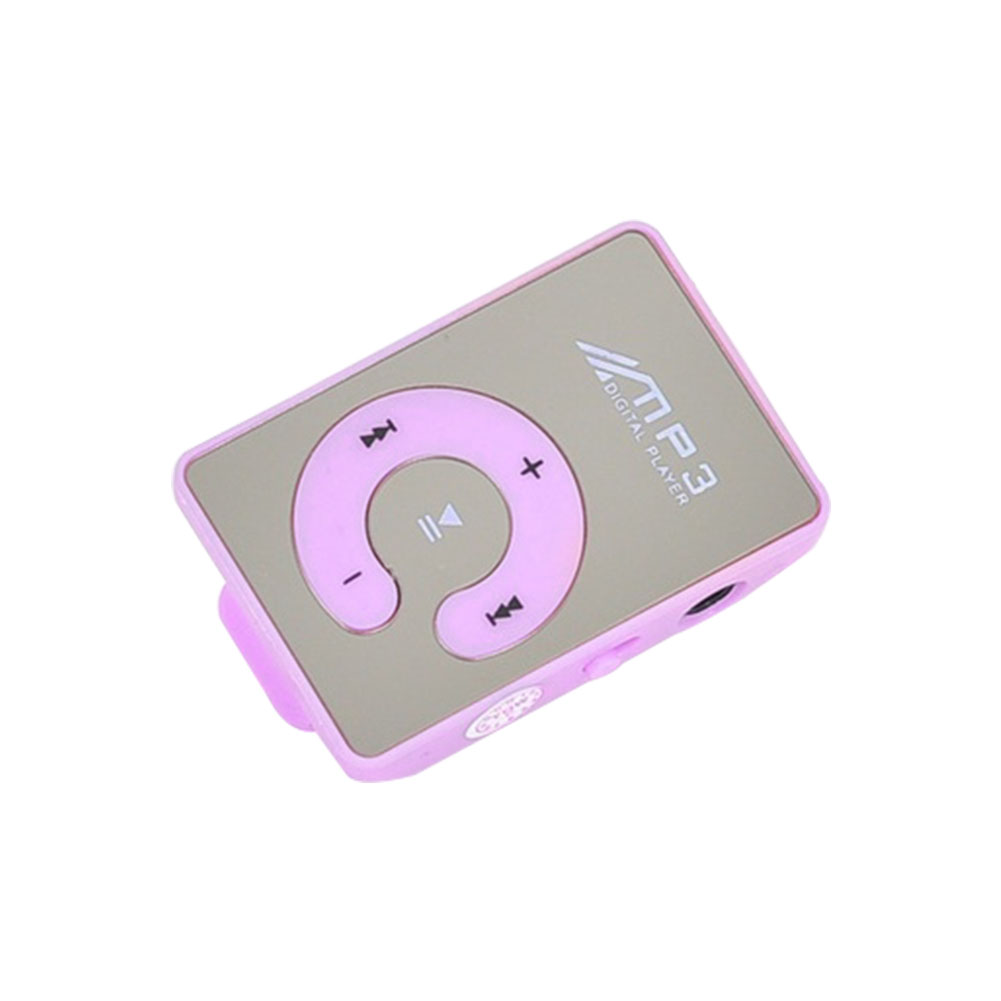 Miroir Mini lecteur MP3 TF carte Portable étanche numérique sport musique C bouton Clip numérique lecteur de musique USB1.1/2.0: VIOLET