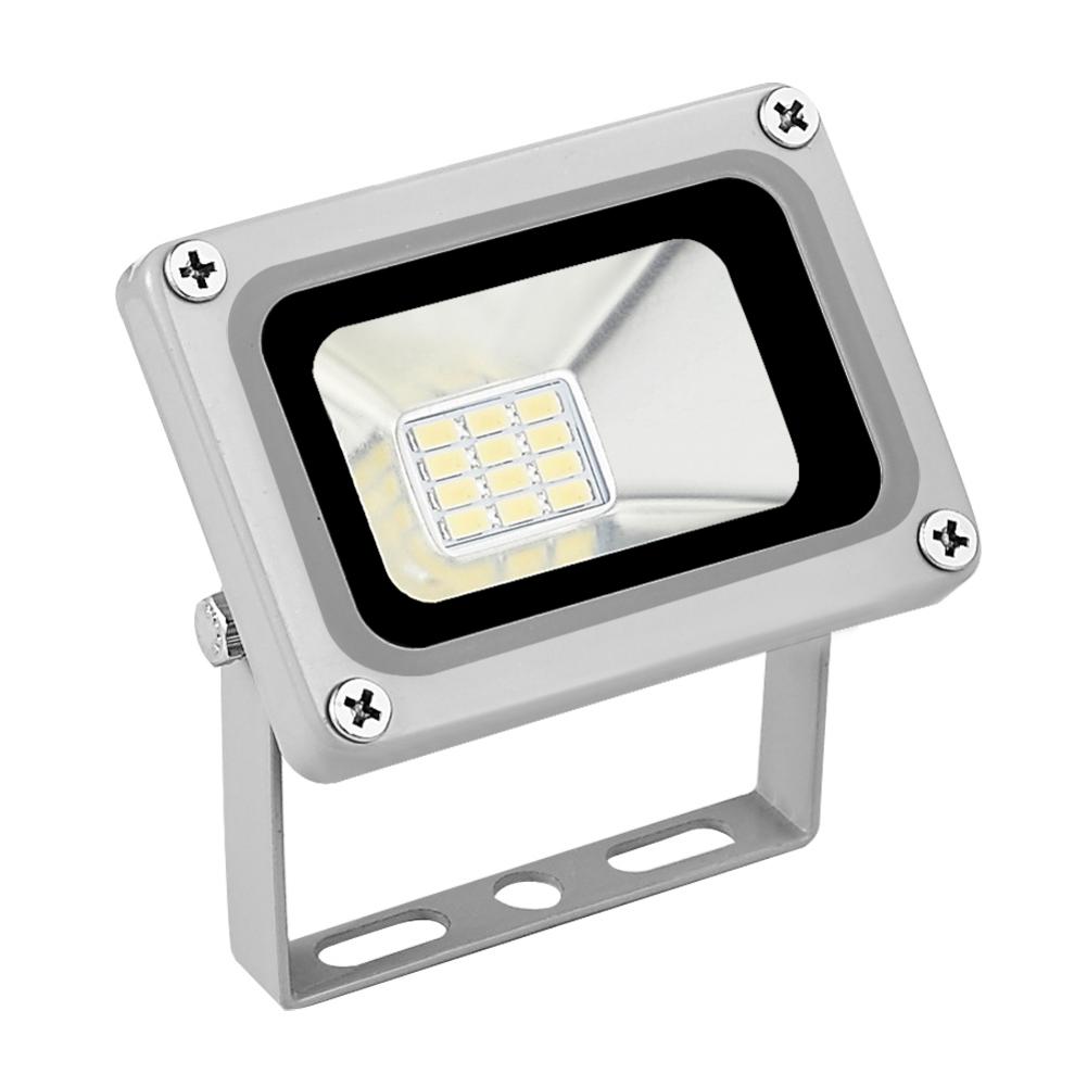 Mini Led Flood Light 10W Cold White Warm White IP65 Outdoor Floodlight Ultra Thin Led Bulb Spotlight DC12V Garden Light Exterior: Cold White