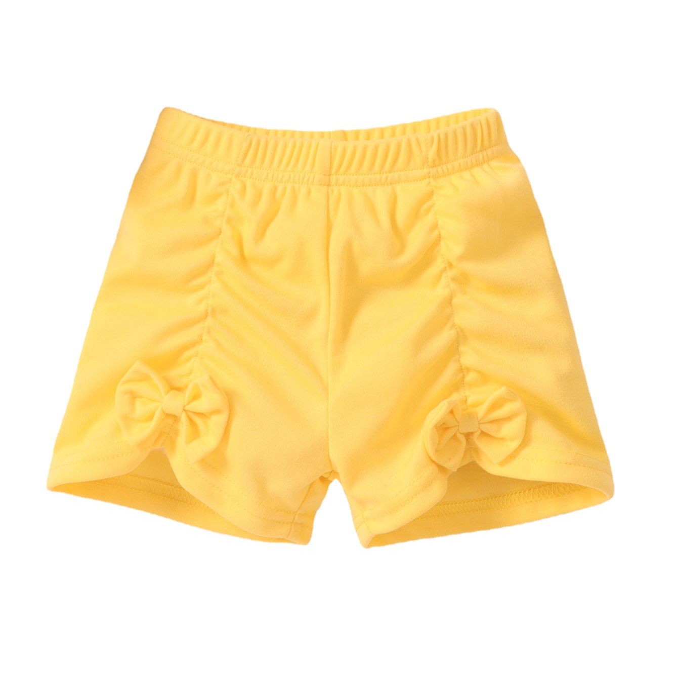 Short d&#39;été pour bébé fille, couleur unie, pantalon en coton, -né, bouffantes, nœud plissé, froncé, princesse, sous-vêtements mignons de fête: 3M