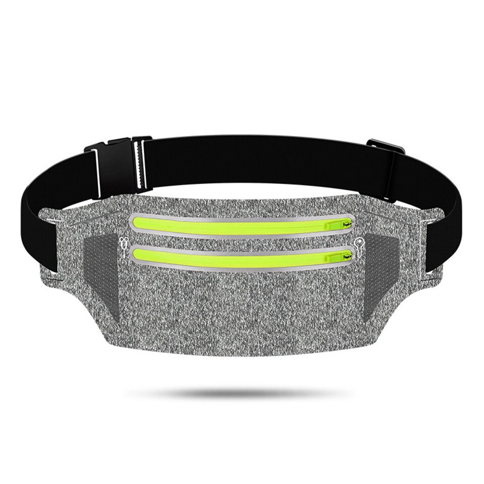 Trail Running Bag Waterproof Running Waist Bag Reflective Fanny Pack Men Women Jogging Marathon Belt bag Gym Fitness Bag: Type B Hemp gray