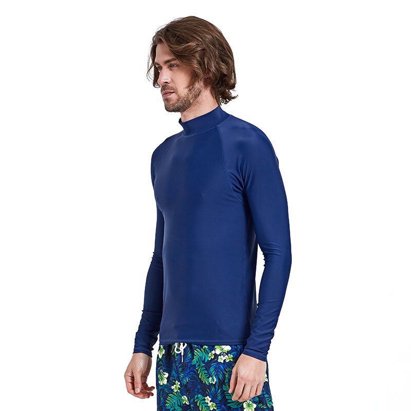 Sbart langærmede våddragter herre lycra anti-uv åndbar snorkling surfing svømning badetrøje dykning våddragt toppe t-shirts