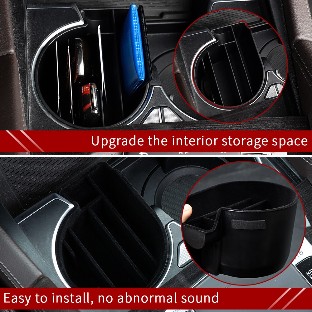 Cup holder storage box for Mercedes gle w167 gls w167 x167 gle carbon gle gle 350/amg 450 500e amg interior accessories