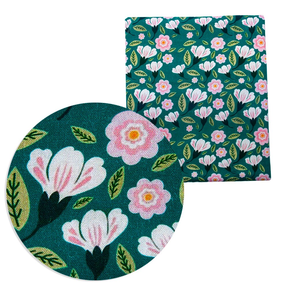 David tilbehør blomst dyr 50*140cm trykt 100%  bomuldsstof patchwork syning kjole klud gør diy pudebetræk ,c10014: 1088944003