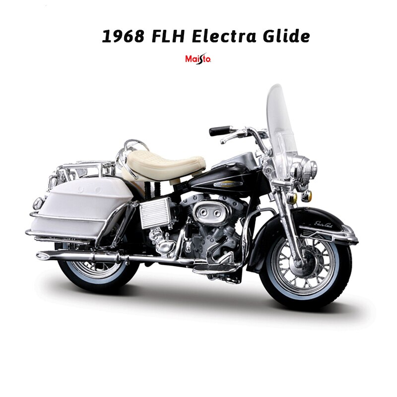 Maisto 1:18 HARLEY-DAVIDSON Fxdfse Cvo Legering Diecast Motorcycle Model Werkbaar Speelgoed Voor Kinderen Speelgoed Collectie: 1968 FLH Electra