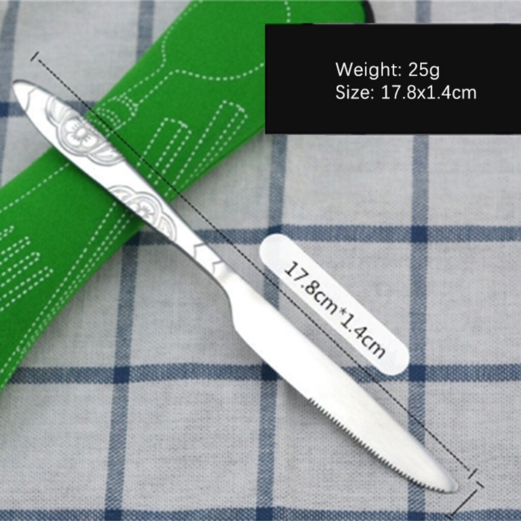 Cuchillos de acero inoxidable con forma de tenedor, cuchara para viajes en familia, Cubiertos para acampar, vajilla portátil para exteriores, Cubiertos de acero inoxidable