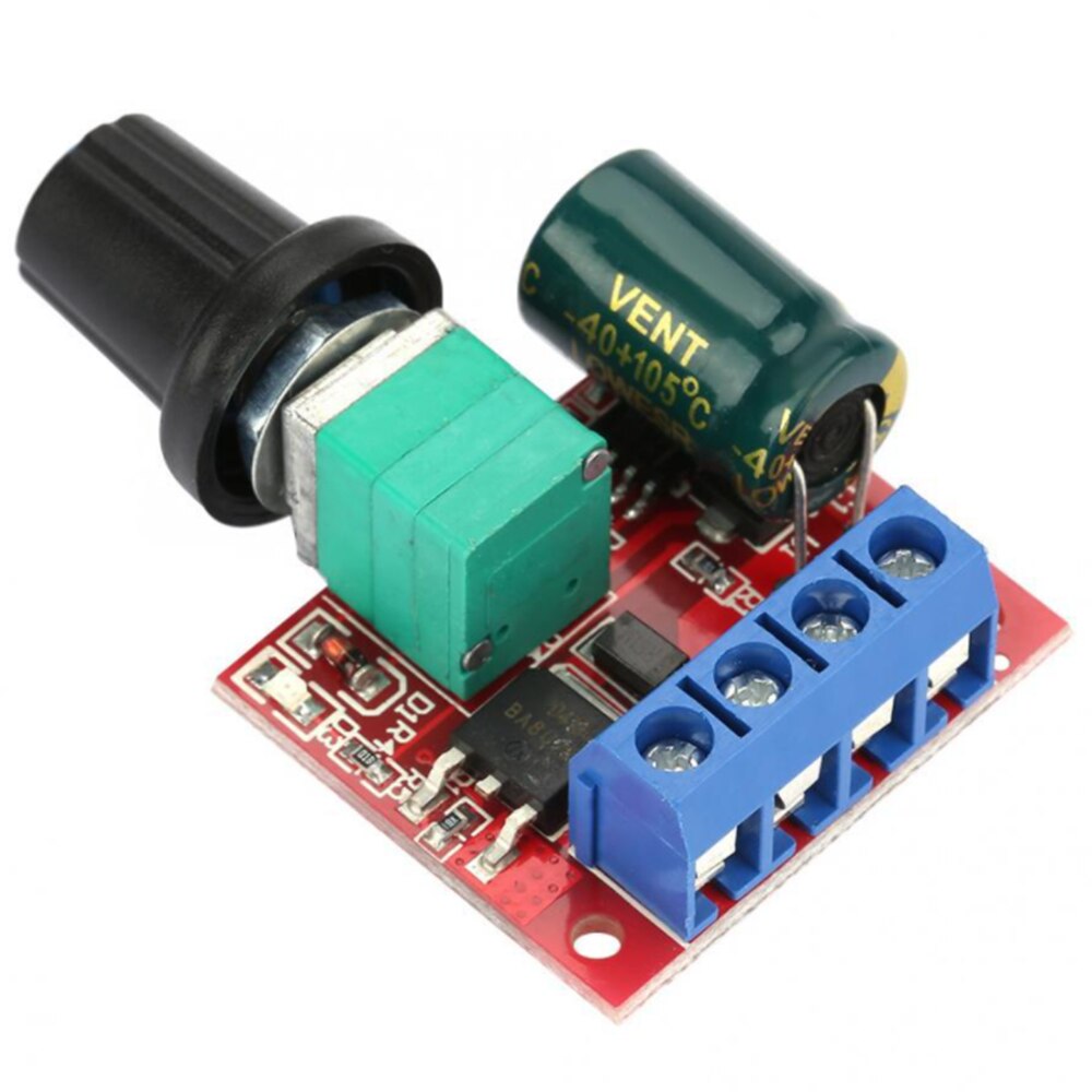 Controlador de velocidad del Motor 5V-28V 5A PWM DC, interruptor de Control de velocidad, regulador LED, módulo de Control de velocidad