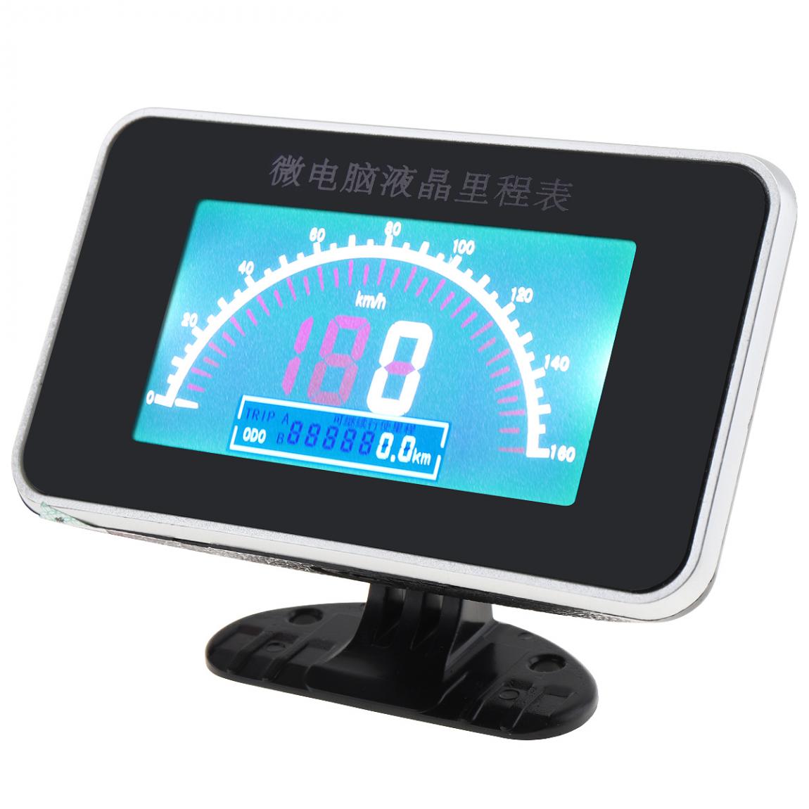 12v 24v bil speedometer universal lcd digital anti-shake speedometer auto instrument til bil / køretøjer / motorcykel