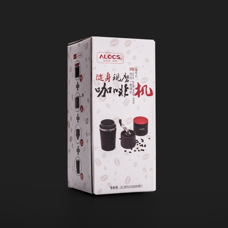 Alocs cw -k16 utomhusresor bärbar allt-i-ett häll över kaffebryggare bryggarmugg keramisk kaffekvarn för campingpicknick