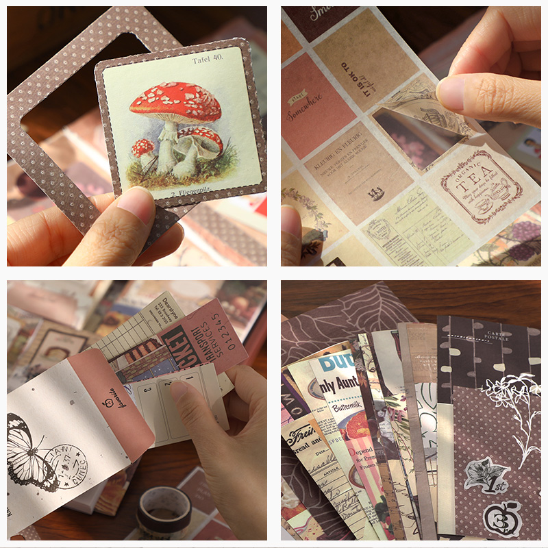 2022 Journal Diary Notebook Set 155pcs Retro Scrapbooking Sticker A6 Planner DIY Material Paper Girlfriend