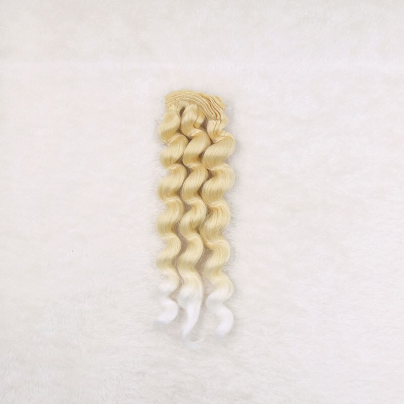 25cm BJD Ye Luoli SD DIY doll wigs Barbi chole doll wigs/hairs gradient color curly wave hair wigs: 6