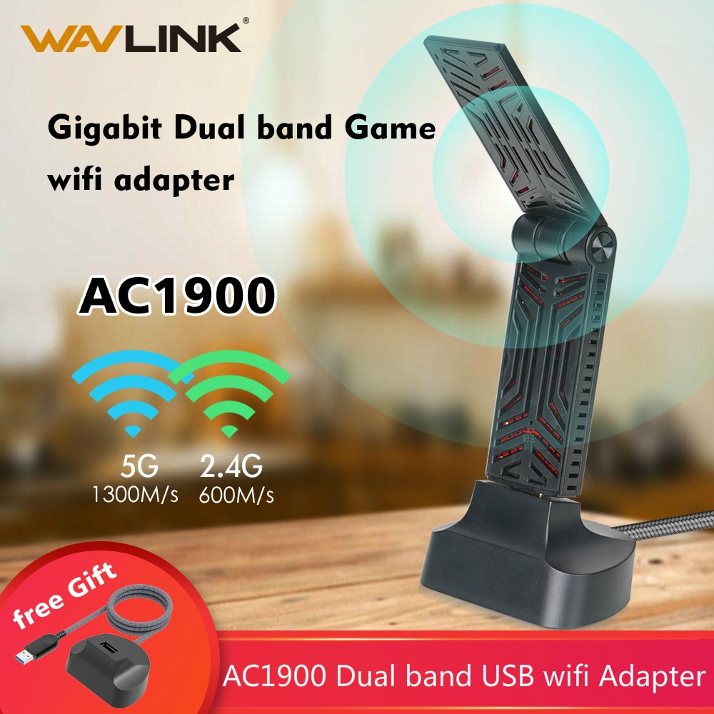 Wavlink AX1800/AC1900 adattatore USB 3.0 doppio gruppo musicale 5Ghz antenna Wifi WiFi 6 (802.11ax) adattatore USB 3.0 adattatore USB di rete senza fili