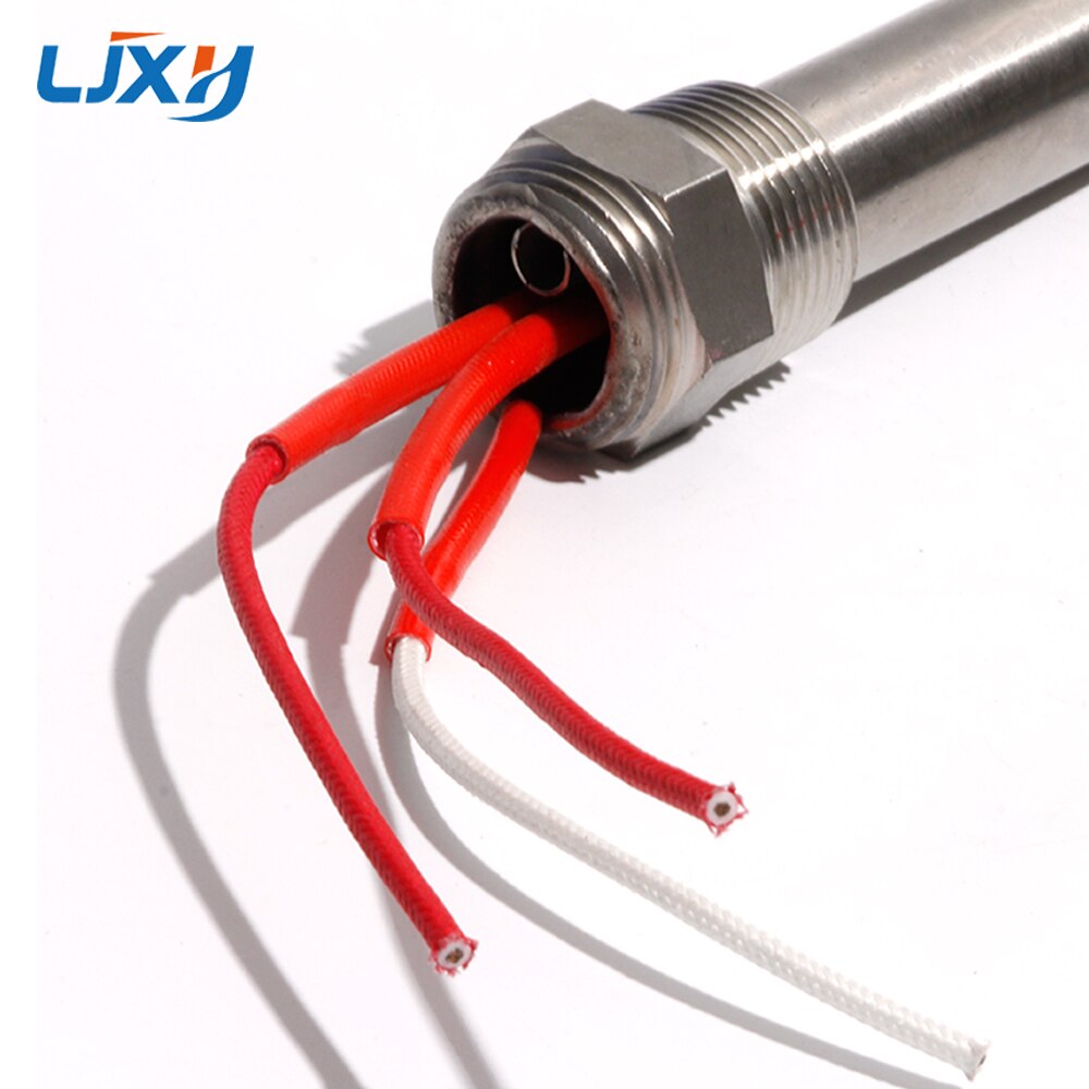LJXH Electric Heating Tube for Radiator, Heat Conduction Oil Single Head Heating Rod, 6 Points Thread 220V 1000W/1500W/2000W