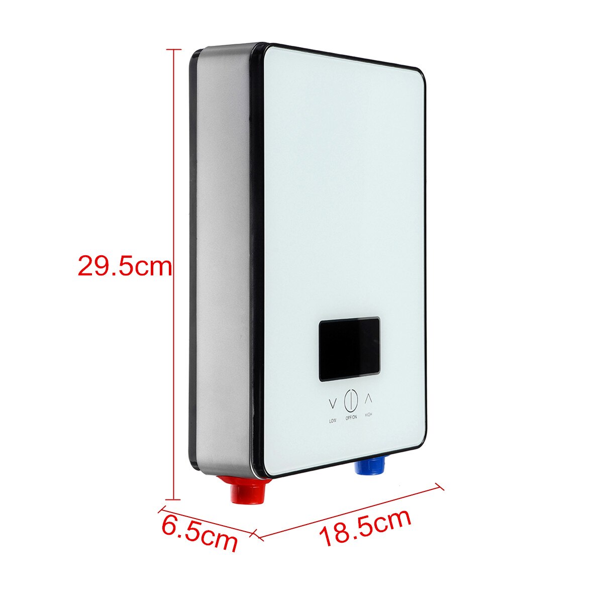 6500W Instant Water Heater 220V Bathroom Tankless Electric Water Heater Self-checking LCD Digital Display White Thermostat