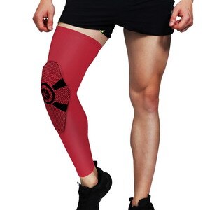 Leg Sleeve Leg Protection Sports Basketball Volleyball MTB Cycling UV Protection: Red / XL