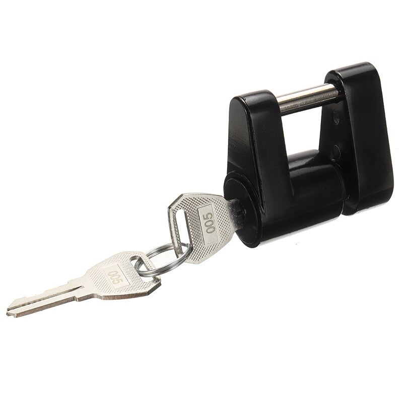 Anti-theft 1/4" Trailer Hitch Coupler Lock Anti-theft Locking Hauling Security Towing Tow Bar Accessories with 2 Keys