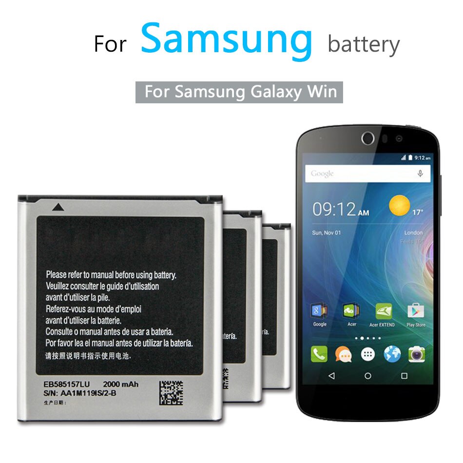 EB585157LU Voor Samsung Galaxy Core 2 Duos I8552 Originele Vervangende Batterij I869 I8558 I8550 Batteria Akku 2000Mah + Tracking geen